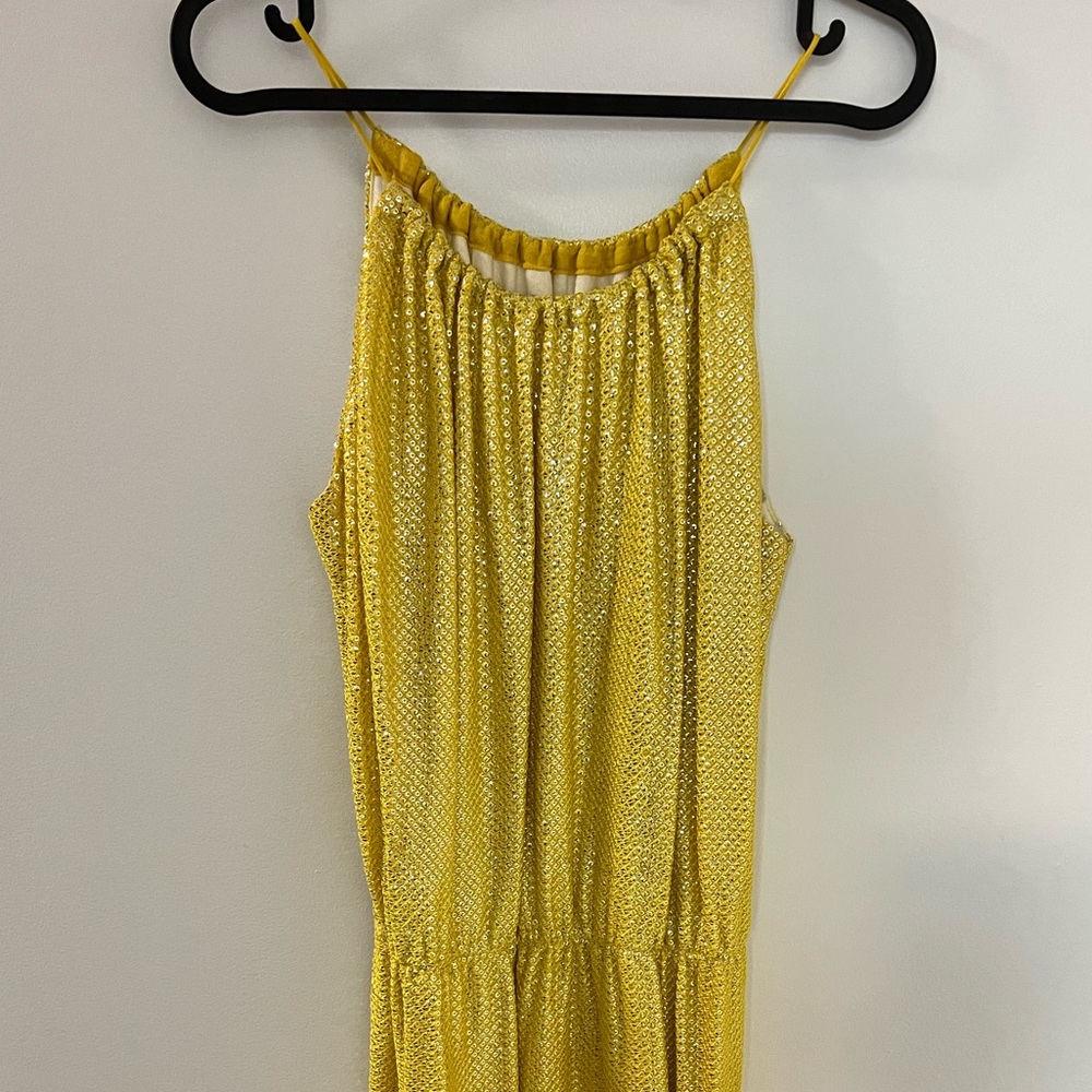 Yellow sparkly dress